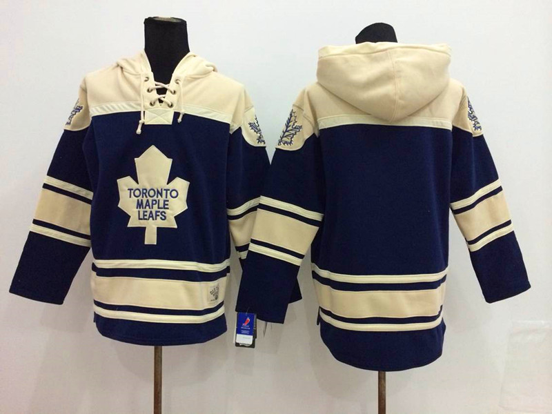 NHL Toronto Maple Leafs Blank Blue Cream Hoodie