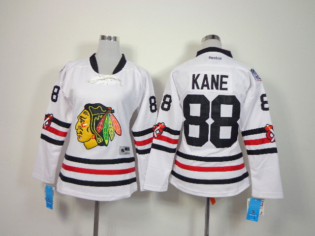 NHL Chicago Blackhawks #88 Kane White Women Jersey