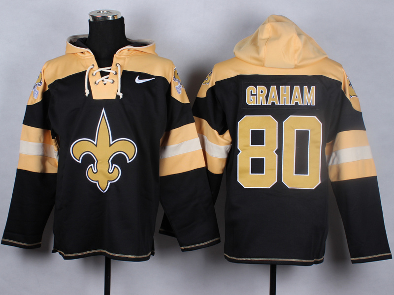 Nike NFL New Orleans Saints #80 Graham Black Hoodie