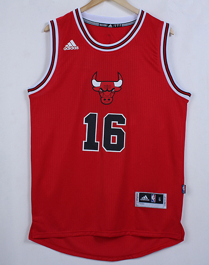 NBA Chicago Bulls #16 Pau Red Christmas Eve 2014 Jersey