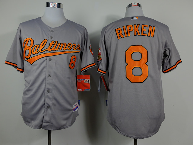 MLB Baltimore ORIoles #8 Cal Ripken Grey jersey