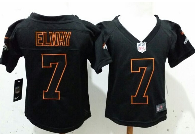 Nike Denver Broncos #7 Elway Black Youth Jersey(2-5T)