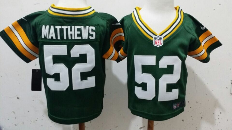 Nike NFL Green Bay Packers #52 Matthews Green Youth Jersey(2-5T)