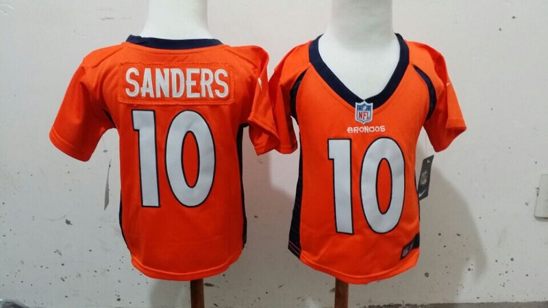 Nike Denver Broncos #10 Sanders Orange Youth Jersey(2-5T)