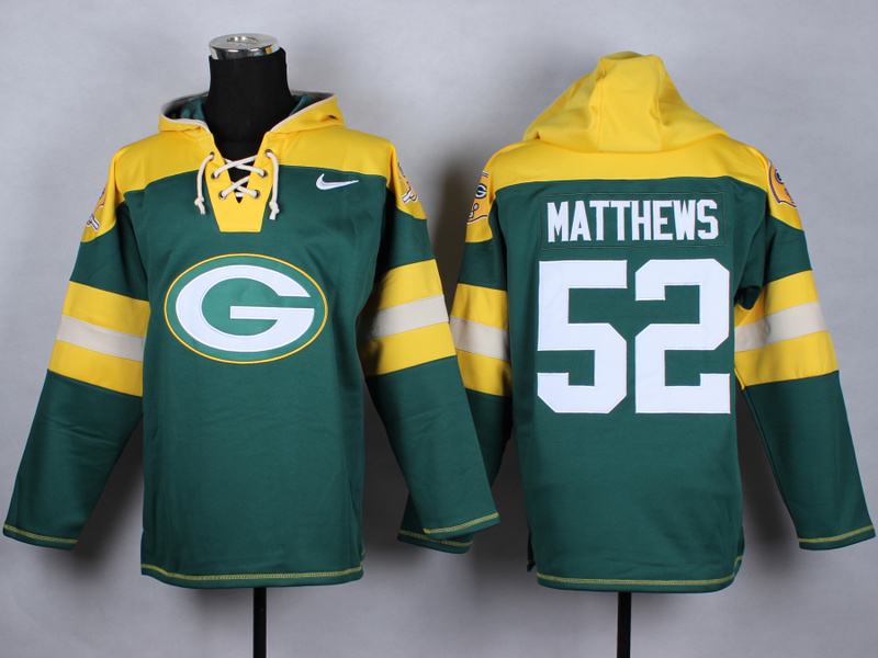 Nike NFL Green Bay Packers #52 Matthews Green Hoodie