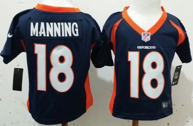 Nike NFL Denver Broncos #18 Manning Blue Youth Jersey(2-5T)