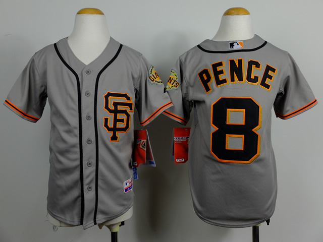 MLB San Francisco Giants #8 Pence Grey Youth Jersey