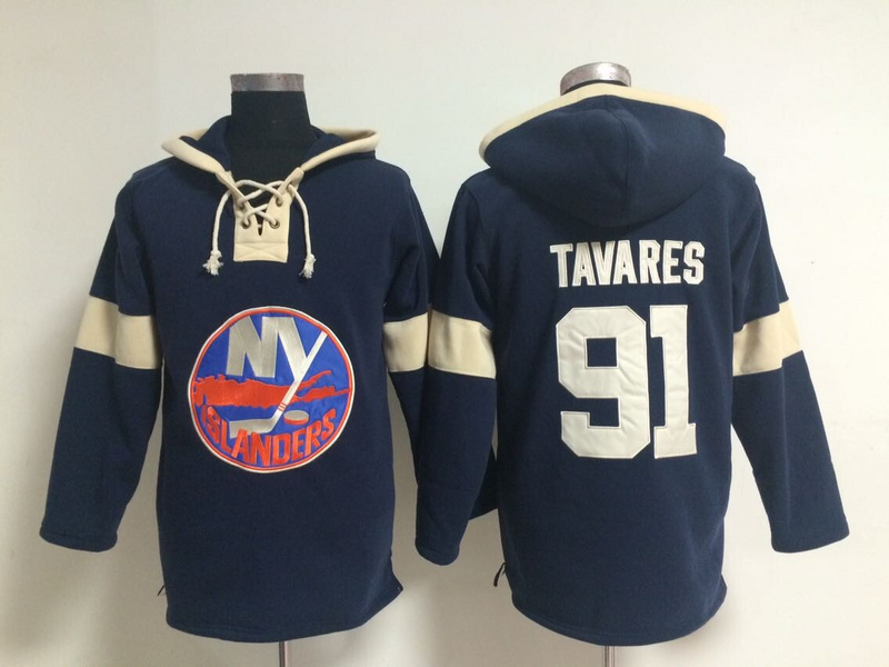 NFL New York Islanders #91 Tavares Blue Hoodie