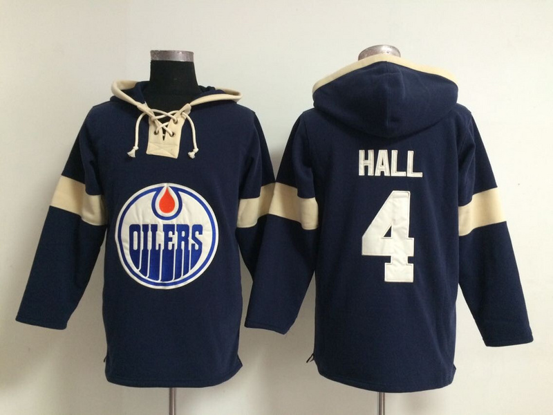 NHL Edmonton Oilers #4 Hall Blue Hoodie