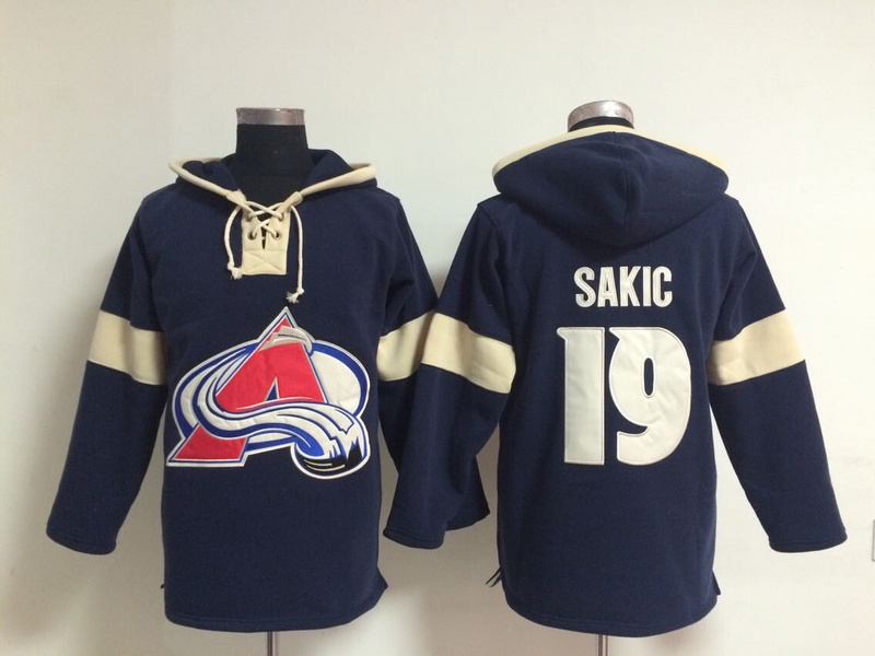 NHL Colorado Avalanche #19 Sakic Blue Hoodie