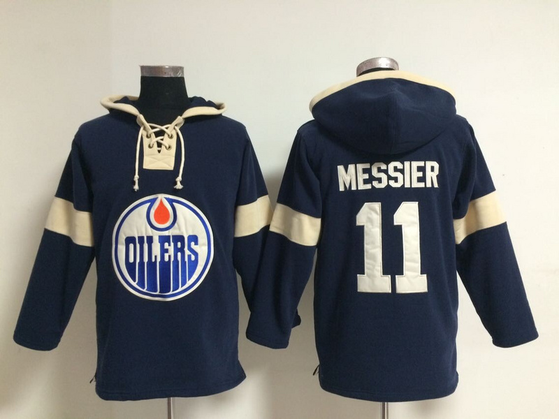 NHL Edmonton Oilers #11 Messier Blue Hoodie