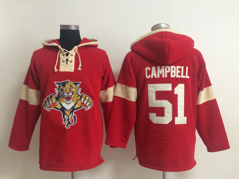 NHL Florida Panthers #51 Campbell Red Hoodie