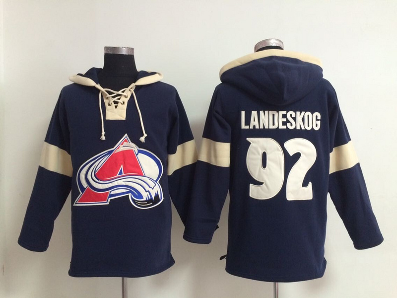 NHL Colorado Avalanche #92 Landeskog Blue Hoodie