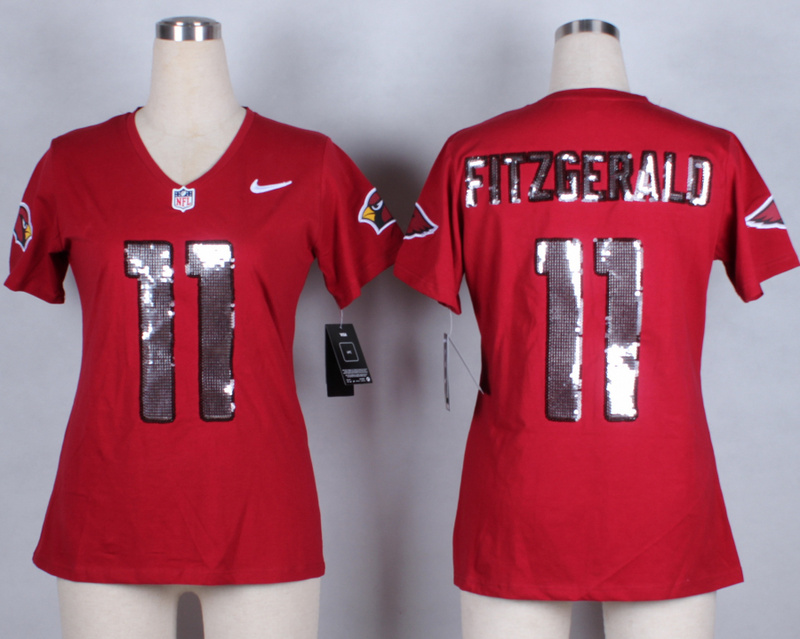 Nike Arizona Cardinals #11 Fitzgerald Red Women Jersey