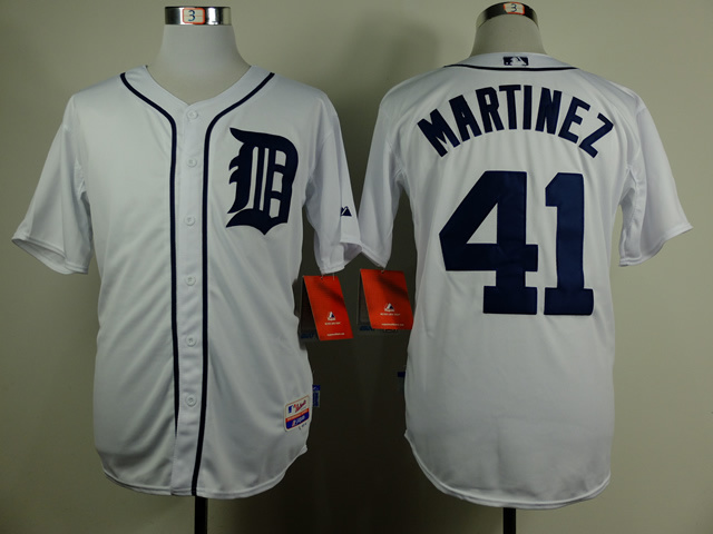 MLB Detroit tigers #41 Martinez White Jersey