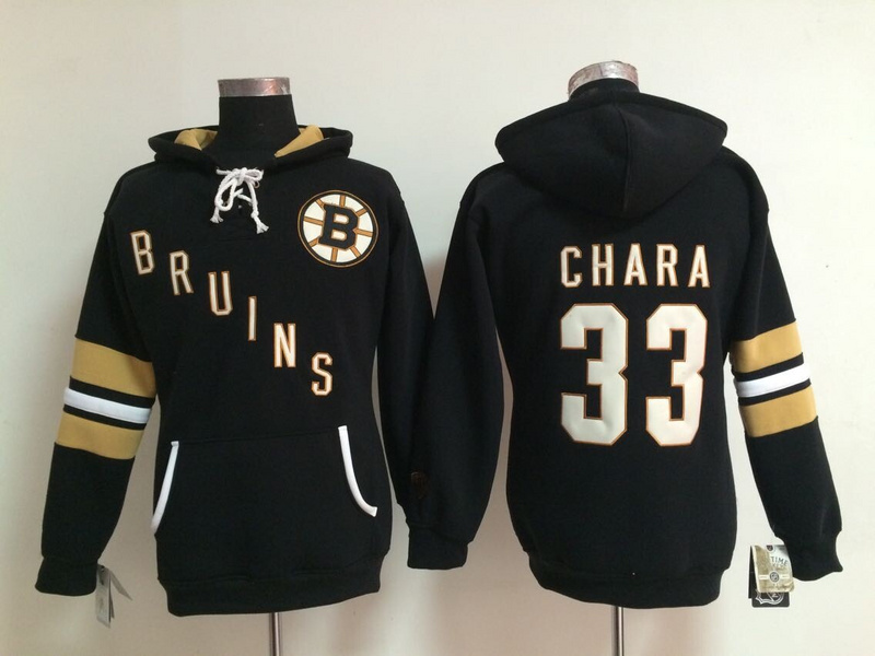 NHL Boston Bruins #33 Chara Black Women Hoodie