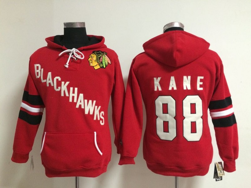 NHL Chicago Blackhawks #88 Kane Women Red Hoodie