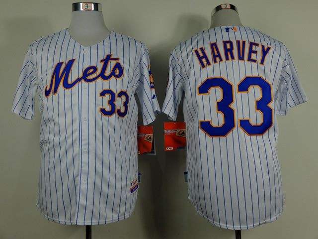 MLB New York Mets 2015 33# Matt Harvey Home Jersey 
