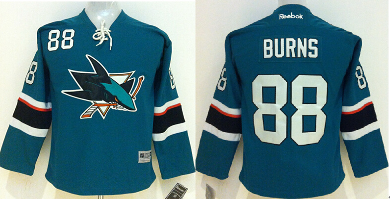 NHL San Jose Sharks #88 Burns Green Youth Jersey