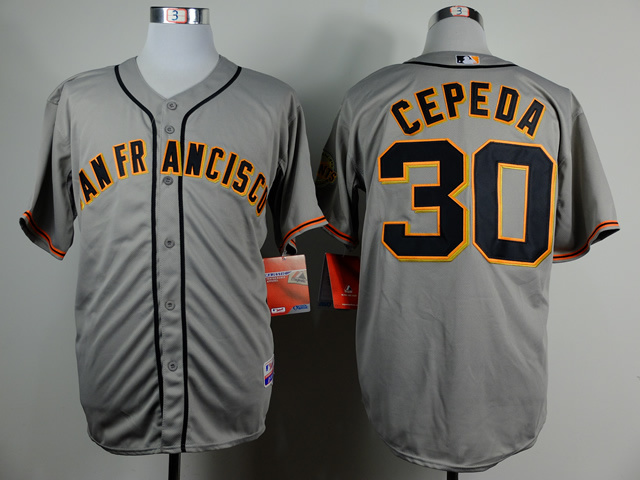 MLB San Francisco Giants #30 Cepeda Grey Jersey