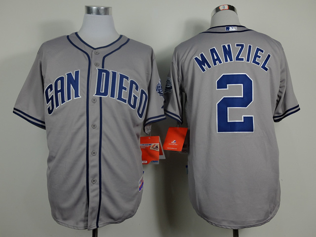 MLB San Diego Padres #2 Manziel Grey Jerseys