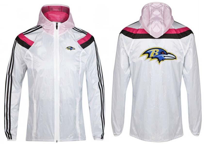 NFL Baltimore Ravens White Pink Color Jacket