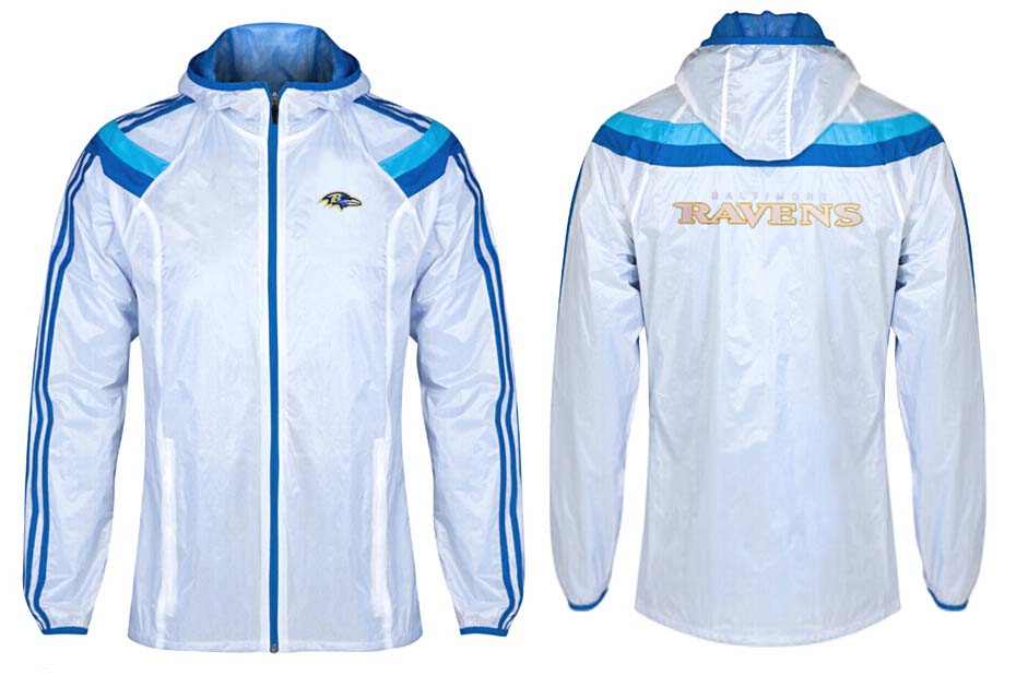NFL Baltimore Ravens White Blue Jacket
