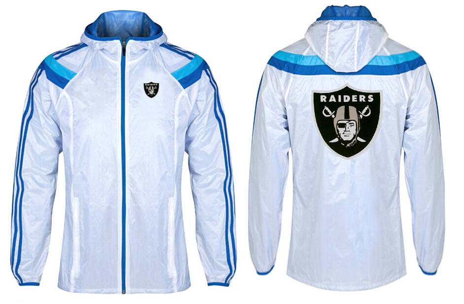 NFL Oakland Raiders White Blue Jacket