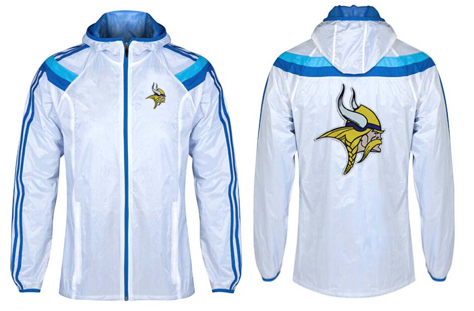 NFL Minnesota Vikings White Blue Jacket