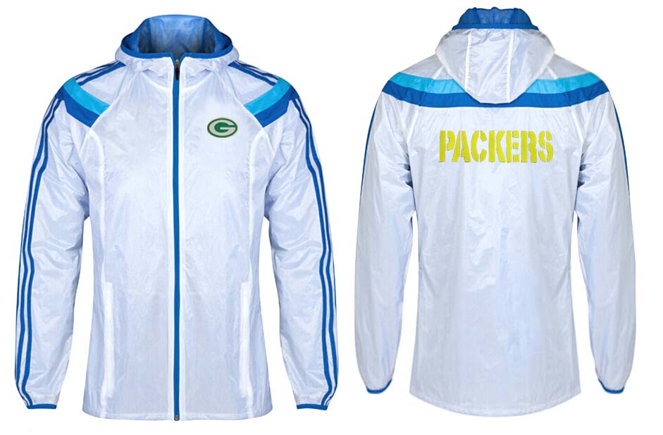 NFL Green Bay Packers White Blue Color Jacket
