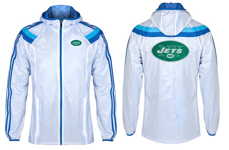NFL New York Jets White Blue Color Jacket
