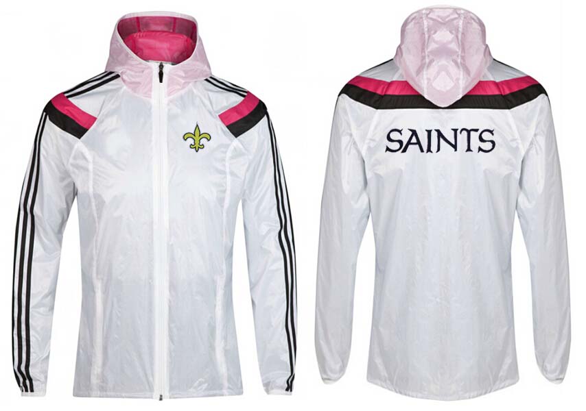 NFL New Orleans Saints White Pink Color Jacket