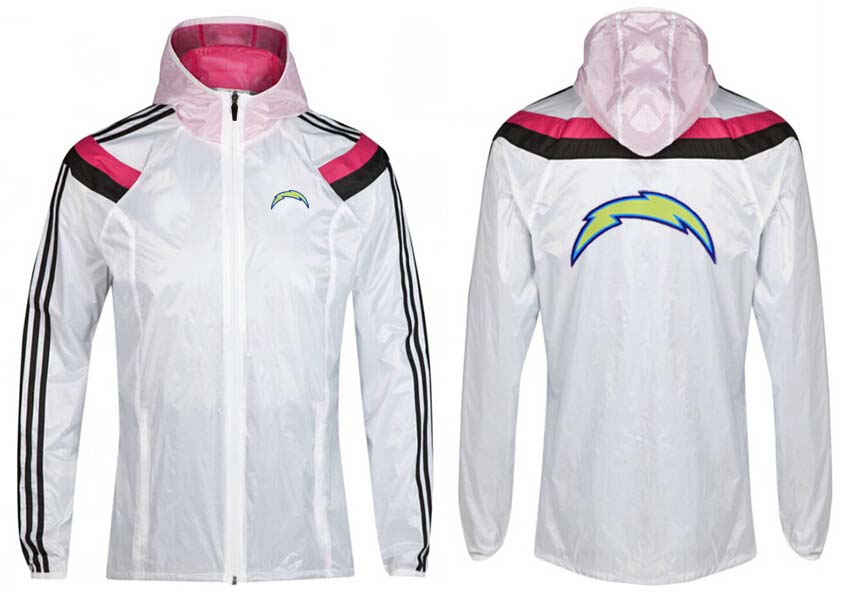 NFL San Diego Chargers White Pink Color Jacket