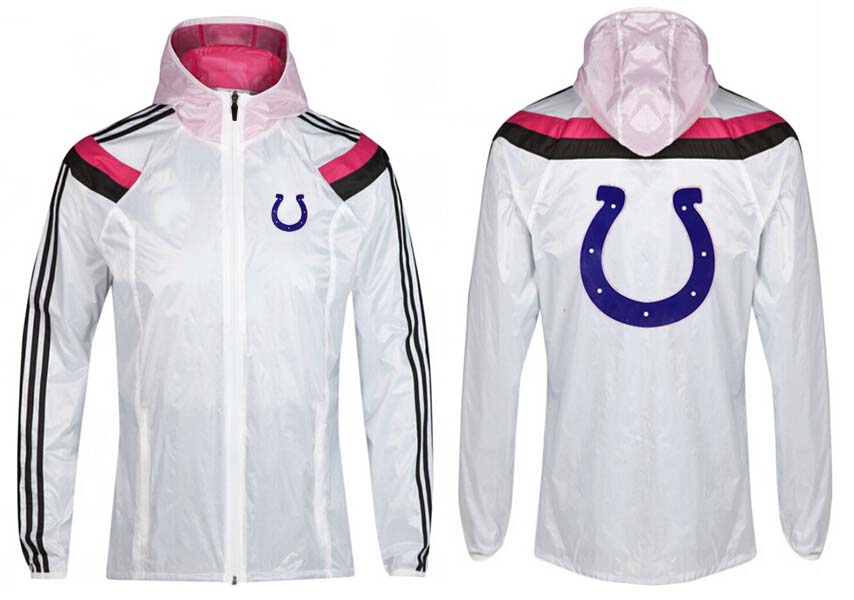 NFL Indianapolis Colts White Pink Jacket 