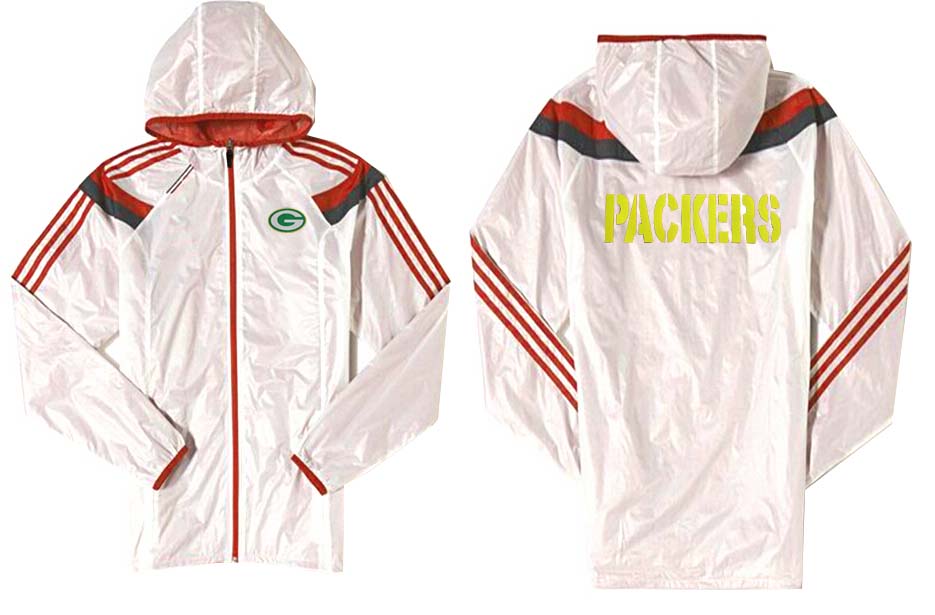 NFL Green Bay Packers Whit Red Color Jacket
