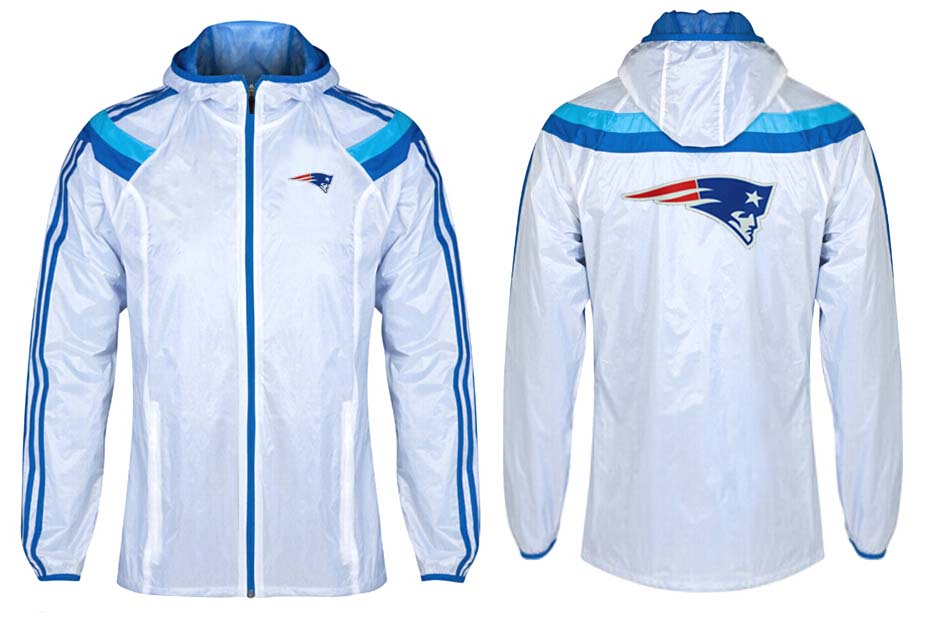 NFL New England Patriots White Blue Jacket