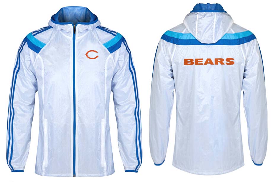 NFL Chicago Bears White Blue Jackets