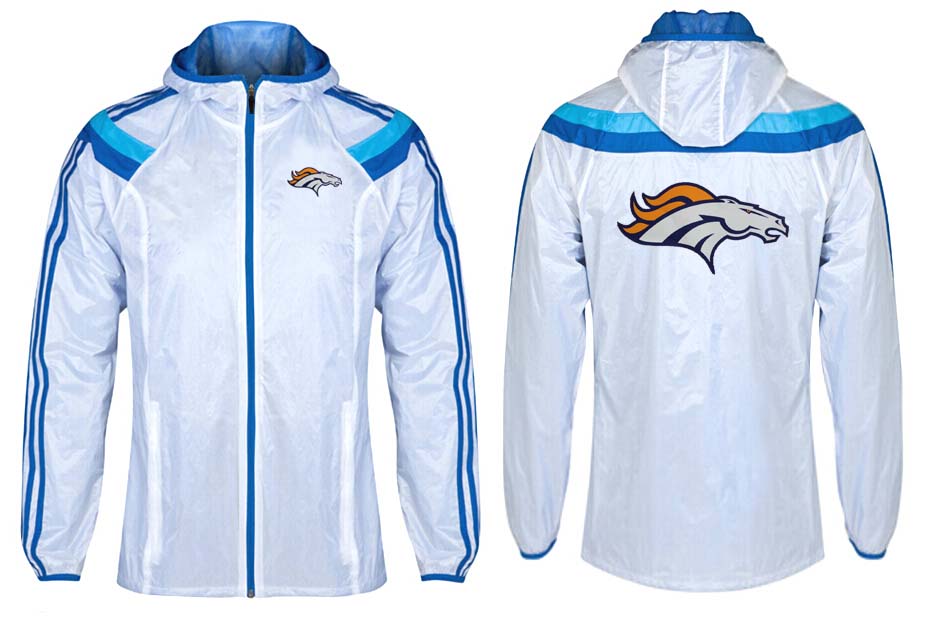 NFL Denver Broncos Whiet Blue Color Jacket