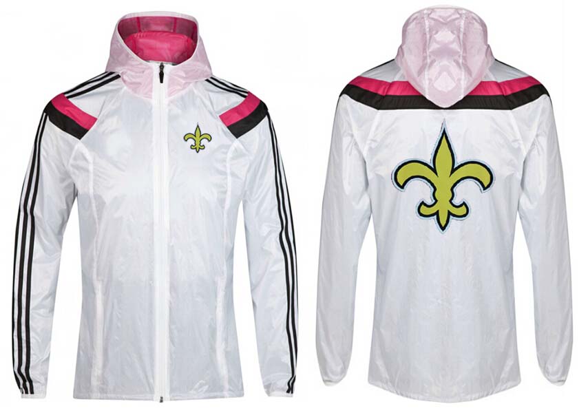 NFL New Orleans Saints White Pink Jacket