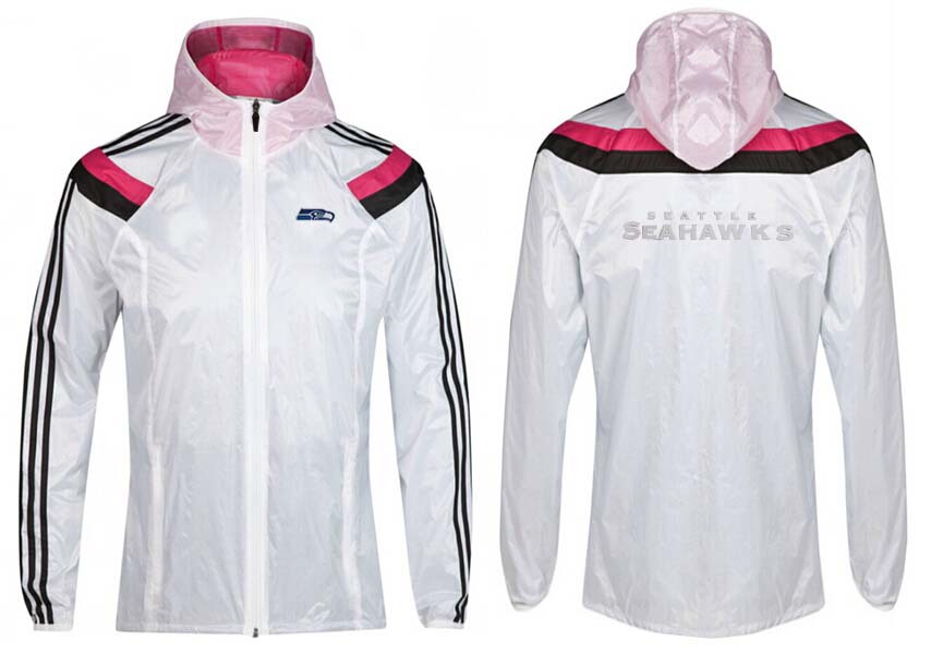 NFL Seattle Seahawks White Pink Jacket