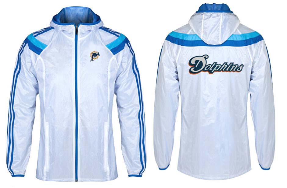 NFL Miami Dolphins White Blue Color Jacket