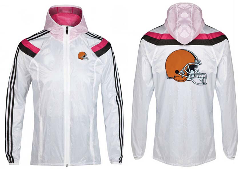 NFL Cleveland Browns White Pink Jacket