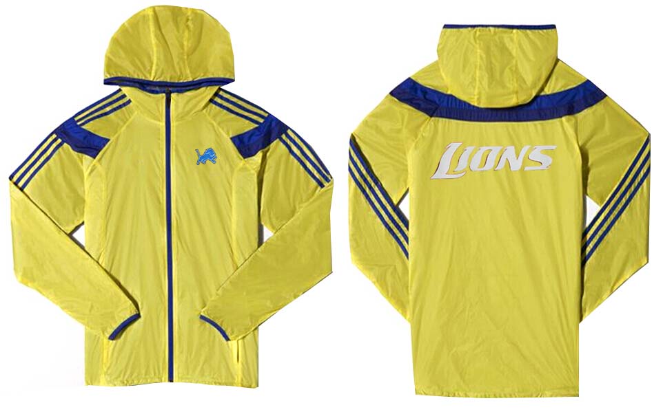 NFL Detriot Lions Yellow Blue Jacket