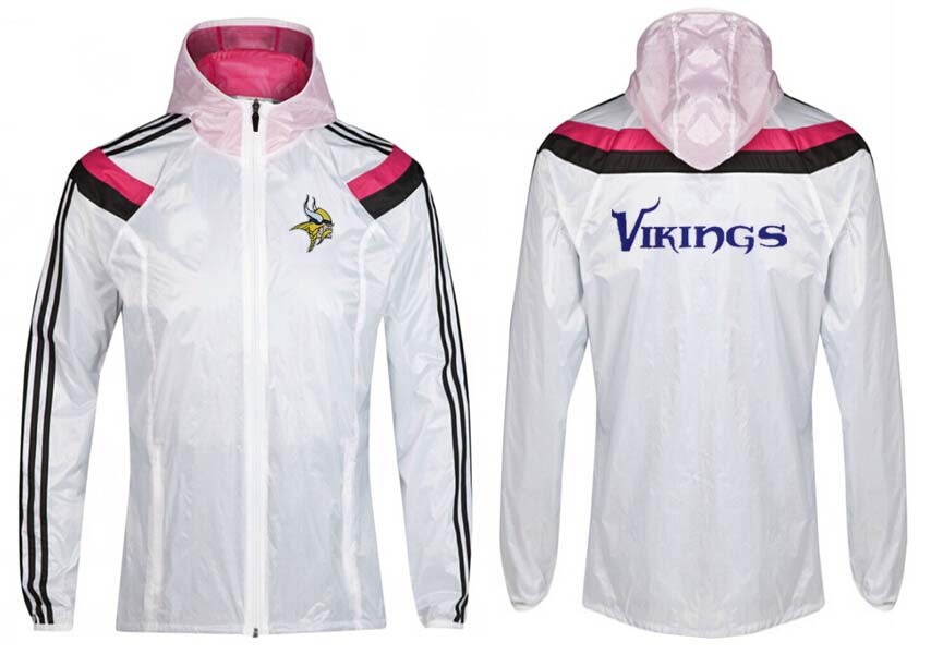 NFL Minnesota Vikings White Pink Color Jacket