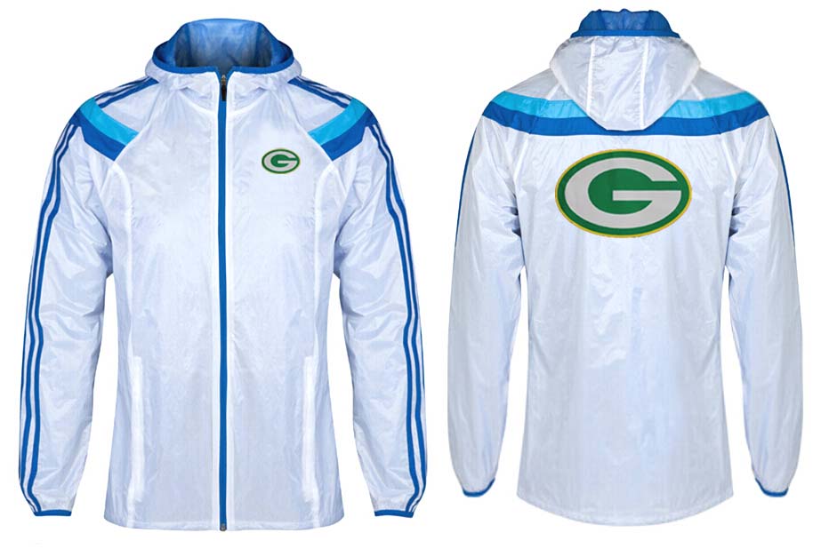 NFL Green Bay Packers White Blue Jacket
