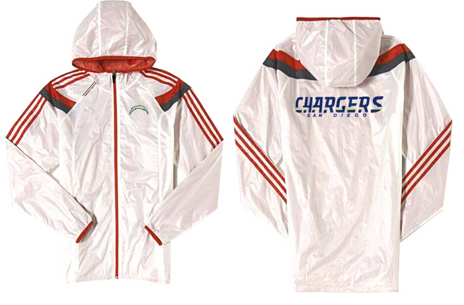 NFL San Diego Chargers White Orange Color Jacket