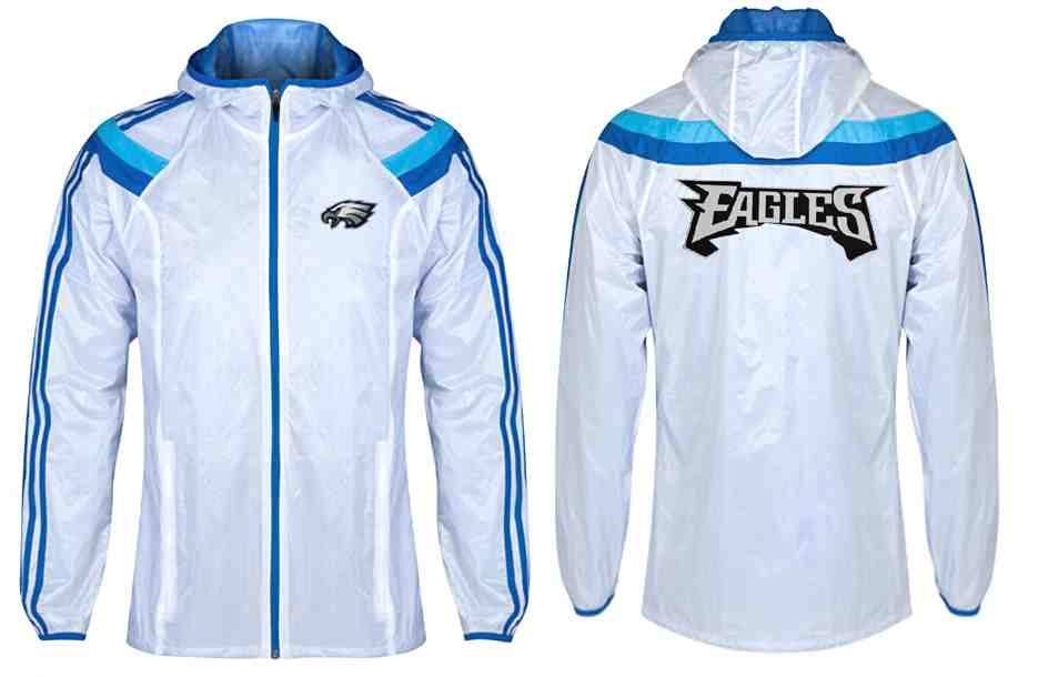 NFL Philadelphia Eagles White Blue Jacket