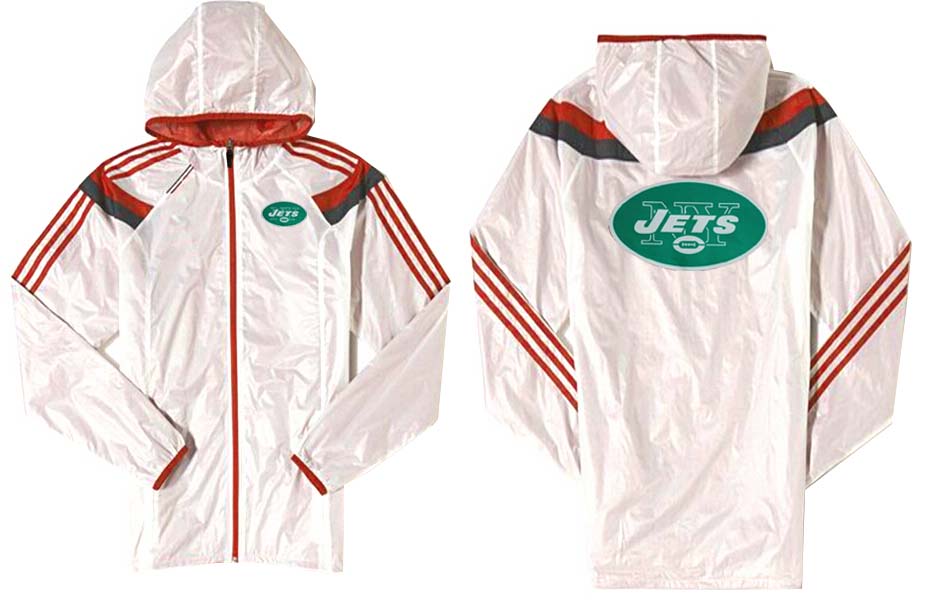 NFL New York Jets White Red Jacket