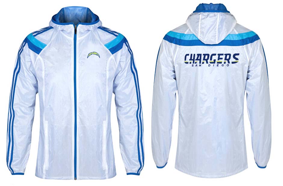 NFL San Diego Chargers White Blue Color Jacket