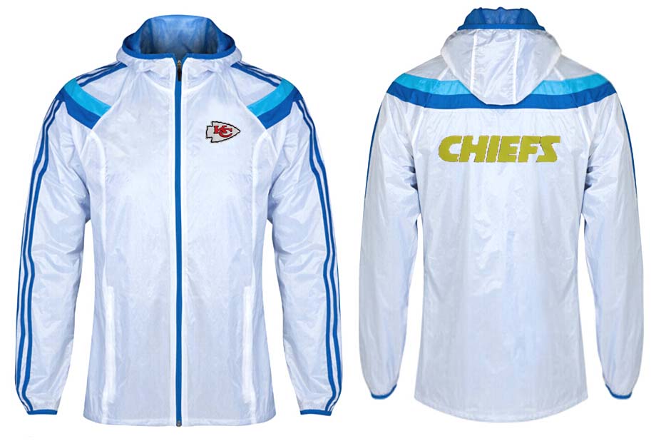 NFL Kansas City Chiefs White Blue Jacket 2